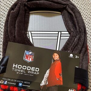 Towel hooded wrap NFL Cleveland Browns childs new 22" x 51" ages 3+ cotton
